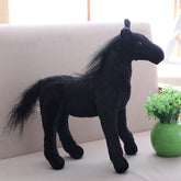 Plush Toy Doll Black Horse White Horse