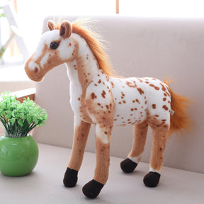 Simulation Horse Doll White Horse Dark Horse Zebra Plush Toy